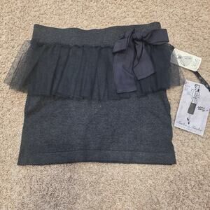 NWT Forever XXI grey knit mini skirt sz S/P whimseygoth